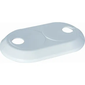 Krycí rozeta dvojitá na potrubí 2×18 mm, bílá