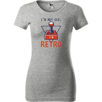 Dámské tričko DOBRÝ TRIKO Dámské tričko I'm retro Velikost: XS, Barva: Šedá