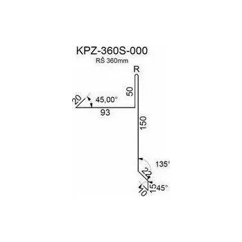 DEK závětrná lišta RS360SS SP25 RAL7035 0,50mm 2bm