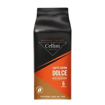 Káva Cellini Caffe Crema Dolce 80% Arabica zrnková káva 1 kg