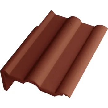 betonová krytina Taška okrajová levá Betonpres Optimal červenohnědá