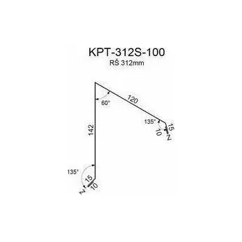Ukončení pultové střechy RS312S-60 SP25 RAL7035 0,50mm 2bm