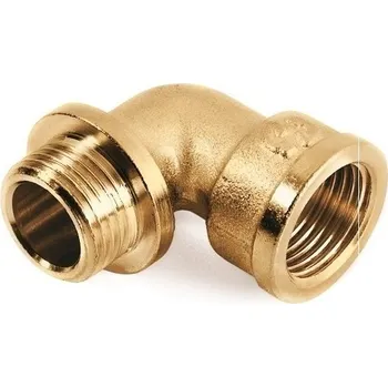 Fitinka Koleno 90° mosazné s obrubou 3/4" MF