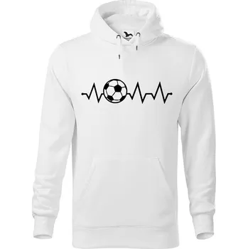 Pánská mikina DOBRÝ TRIKO Pánská mikina s potiskem Tep fotbal Velikost pánské mikiny: 3XL, Barva: Bílá