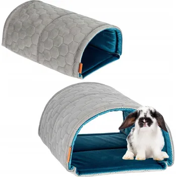 TUNEL BUDKA 2 VCHODY pro Králíky Fretky Hlodavce Morčata 28x40cm