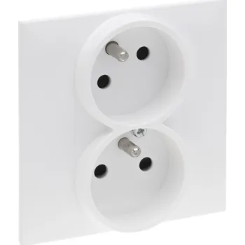 Elektrická zásuvka Zásuvka 230 V dvojnásobná kompletní Legrand Niloé Step bílá