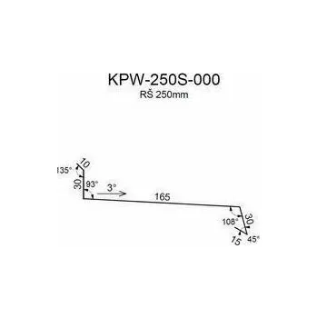 Střešní lemovaní Oplechování římsy RS250S SP35 2V16A 0,50mm 2bm
