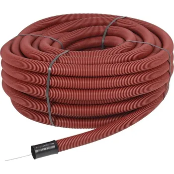 kabelová chránička Chránička korugovaná ohebná červená 90 mm 50 m