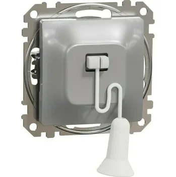 vypínač a zásuvka Tlačítkový ovládač s táhlem Schneider Sedna Design aluminium