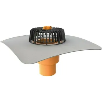 Svislá střešní vpusť TOPWET s integrovaným PVC límcem o průměru 160 mm