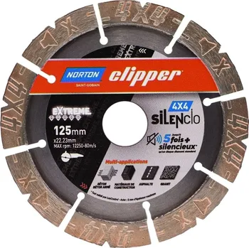 Řezný kotouč Kotouč řezný DIA Norton 4×4 Extreme Silencio 125×22,23 mm