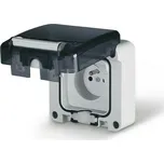 Zásuvka 230 V jednonásobná zapuštěná Scame Protecta IP 66 šedá, průhledná