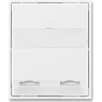 vypínač Kryt zásuvka ISDN dvojnásobná ABB Time, Element bílá
