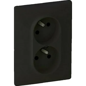 Elektrická zásuvka Zásuvka 230 V dvojnásobná Legrand Valena Life černá