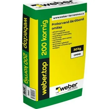 Omítka Omítka minerální webertop 200 škrábaná 4 mm barva 0030 25 kg
