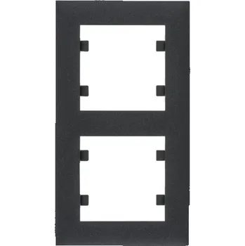 Rámeček Hager Lumina Intense dvojnásobný vertikální černá