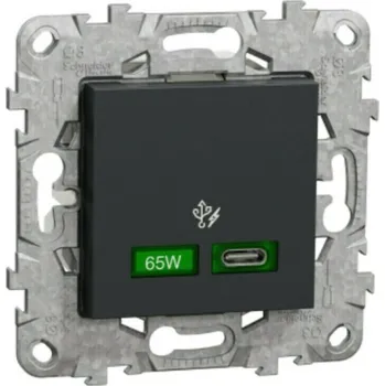 Elektrická zásuvka Zásuvka nabíjecí USB Schneider Electric Unica Nová 1× USB C antracit