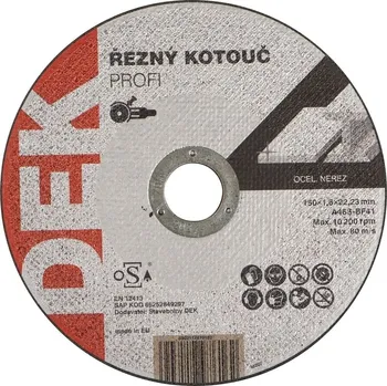 Řezný kotouč Kotouč řezný DEK PROFI 150×22,23 mm
