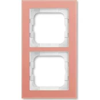 vypínač Rámeček ABB Busch-axcent dvojnásobný sklo růžové