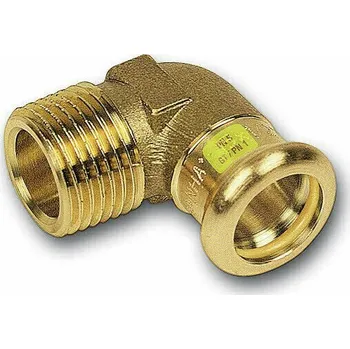 Instalatérský materiál Koleno 90° lisovací Sanha Cu Press Gas 11092G 18 mm × 3/4" vnější závit