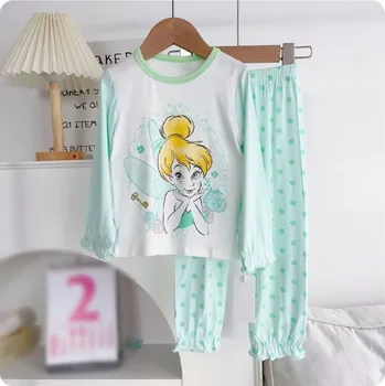 Dívčí pyžamo Disney Pohodlné bavlněné dívčí pyžamo s volánky (Disney) Barva: 01 zelená, Velikost: 120