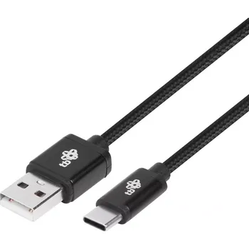 Datový kabel Textilní kabel USB-A na USB-C 1,5 m černý