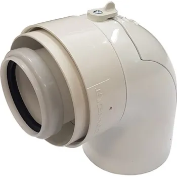 Komín Koleno revizní koaxiální PPs/Al DN 80/125