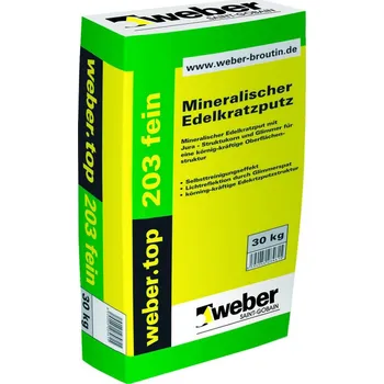Omítka Omítka minerální webertop 203 škrábaná 1,5 mm barva LU4C 25 kg