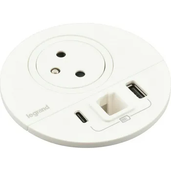 Elektrická zásuvka Zásuvka zapuštěná Incara Legrand Disq 80 1× 230 V, 1× USB A+C