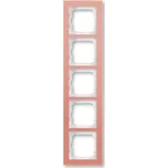 Rámeček ABB Busch-axcent pětinásobný sklo růžové