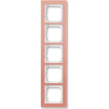 vypínač Rámeček ABB Busch-axcent pětinásobný sklo růžové