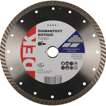 Řezný kotouč Kotouč řezný DIA DEK TURBO 230×22,23 mm