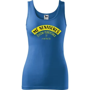 Dámské tričko DOBRÝ TRIKO Vtipné dámské tílko Mě nenasereš Velikost: 2XL, Barva: Azurově modrá