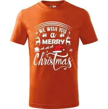 Chlapecké tričko DOBRÝ TRIKO Dětské tričko We wish you Velikost: 158/12 let, Barva: Oranžová