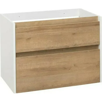 Koupelnový nábytek Skříňka umyvadlová EBS Duomo 805×580×458 mm bílá lesk/dub riviera DUOMO81KBU