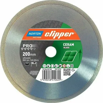 Řezný kotouč Kotouč řezný DIA Norton Pro Ceram Glass 200×25,4 mm