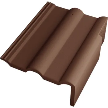 betonová krytina Taška okrajová pravá Betonpres Optimal tmavohnědá