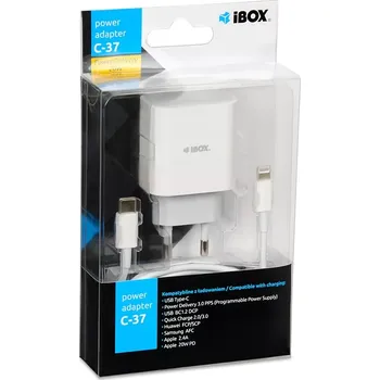 Síťová nabíječka iBOX C-37 USB‑C 20W Power Delivery