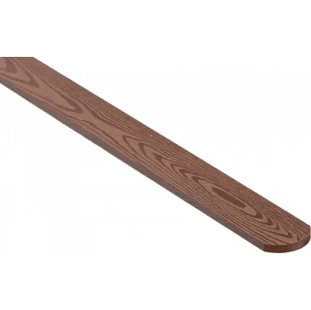 Plotovka Plotové prkno WPC 3D oboustranný dřevodekor - oak brown oblá 71 x 11 x 1000 mm