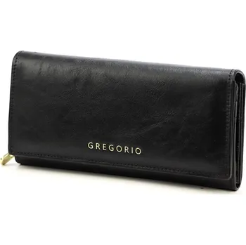 Peněženka Černá kožená peněženka Gregorio IT-106