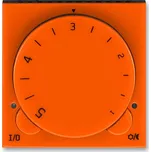 Termostat univerzální otočný ABB Levit oranžová, kouřová černá