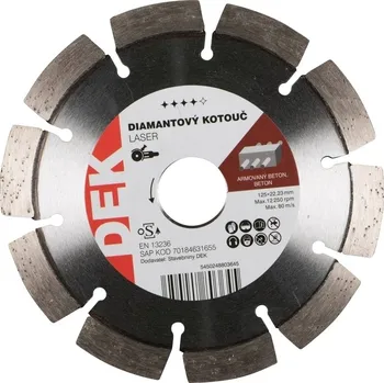 Řezný kotouč Kotouč řezný DIA DEK LASER RED 125×22,23 mm
