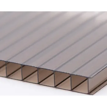 Průsvitná krytina Deska polykarbonátová dutinková MULTICLEAR 10 BOX 2 WALL 2UV tmavý bronz 1250×6000 mm