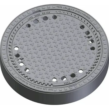 Kanalizační potrubí Poklop šachtový Best KDB03 D400 GU litinové s protiskluzným designem s odvětráním