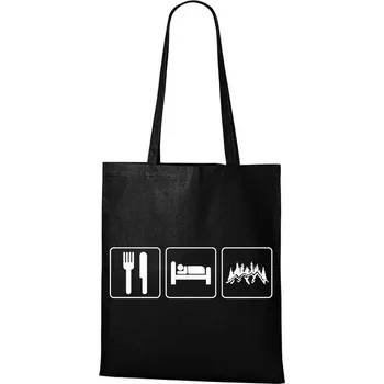 Nákupní taška DOBRÝ TRIKO Bavlněná taška s potiskem Život v přírodě Barva: Černá