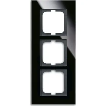 vypínač Rámeček ABB Solo carat trojnásobný černé sklo