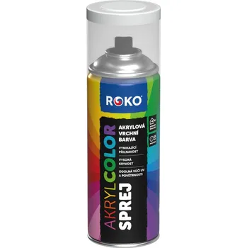 Barva ve spreji Barva akrylová vrchní Roko AKRYCOLOR Sprej světle šedá, 400 ml