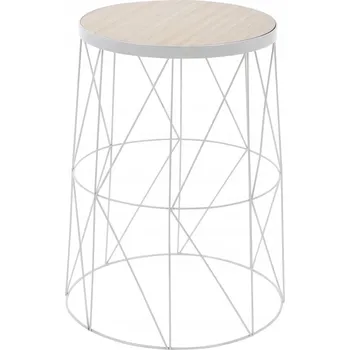 Konferenční stolek Konferenční stolek H&S Decoration kulatý 28 x 28 x 37 cm bílý