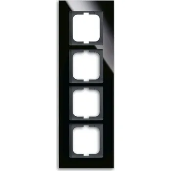 vypínač Rámeček ABB Solo carat čtyřnásobný černé sklo