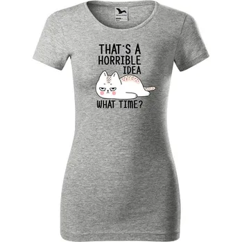 Dámské tričko DOBRÝ TRIKO Dámské tričko What time Velikost: XS, Barva: Šedá